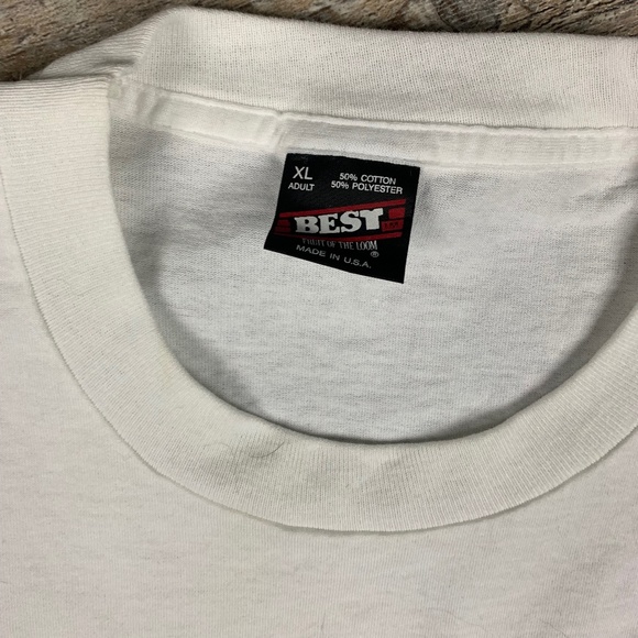 Vintage John Berry's Pack Shut Size XL Fruit of the Loom White 90's Country Band - Picture 2 of 3